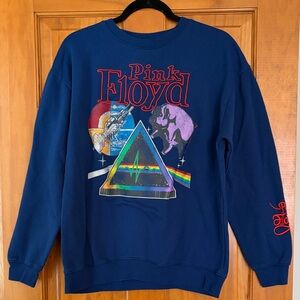 Pink Floyd Navy Crewneck Sweatshirt with Prism Graphic